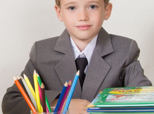 schoolboy, at the desk, sitting