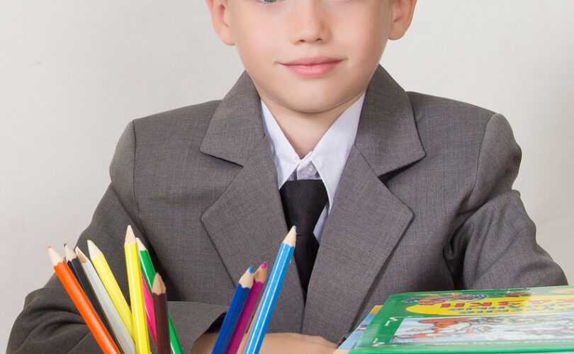 schoolboy, at the desk, sitting