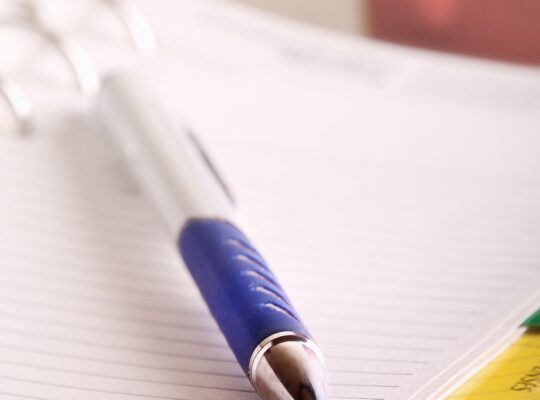 pens, notebooks, papers